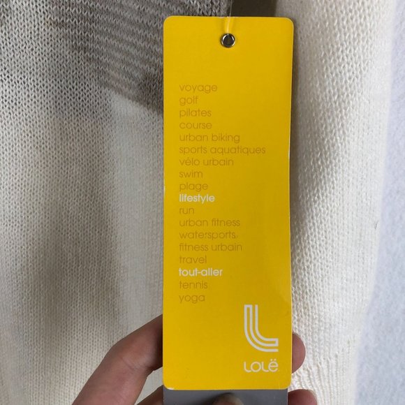 Lole NWT Women's Small Skylar Wool Blend Vanilla Cream Brown V-Neck Knit Dress - Picture 6 of 10